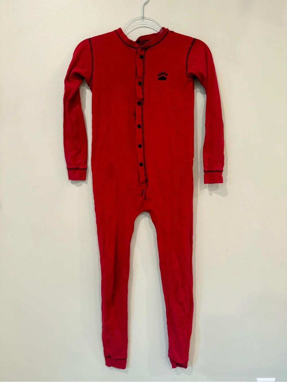 Lazy One Bear Bum Red Kids One-Piece Pajamas